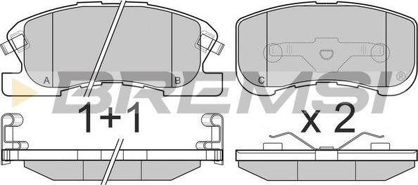 Bremsi BP3018 - Kit pastiglie freno, Freno a disco autozon.pro