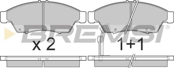 Bremsi BP3017 - Kit pastiglie freno, Freno a disco autozon.pro