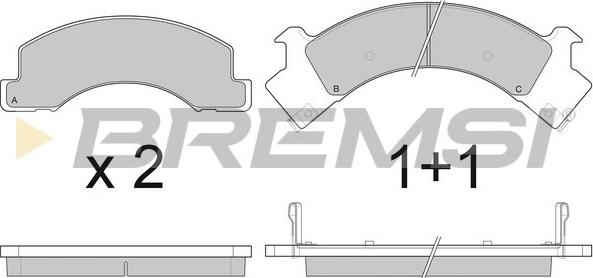 Bremsi BP3084 - Kit pastiglie freno, Freno a disco autozon.pro