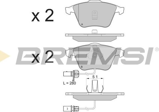 Bremsi BP3081 - Kit pastiglie freno, Freno a disco autozon.pro