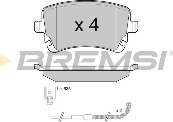 Bremsi BP3087 - Kit pastiglie freno, Freno a disco autozon.pro