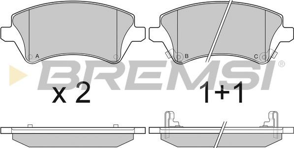 Bremsi BP3030 - Kit pastiglie freno, Freno a disco autozon.pro