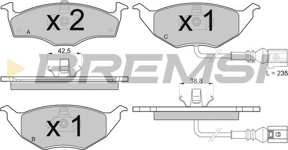 Bremsi BP3031 - Kit pastiglie freno, Freno a disco autozon.pro