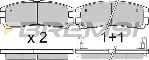 Bremsi BP3038 - Kit pastiglie freno, Freno a disco autozon.pro