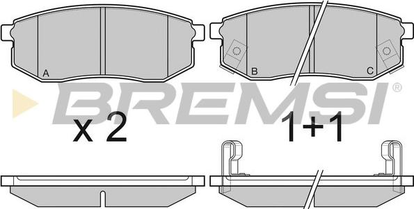 Bremsi BP3029 - Kit pastiglie freno, Freno a disco autozon.pro