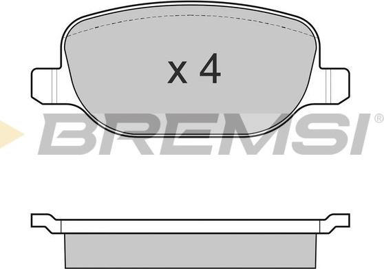 Bremsi BP3024 - Kit pastiglie freno, Freno a disco autozon.pro