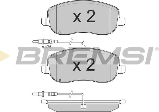 Bremsi BP3028 - Kit pastiglie freno, Freno a disco autozon.pro