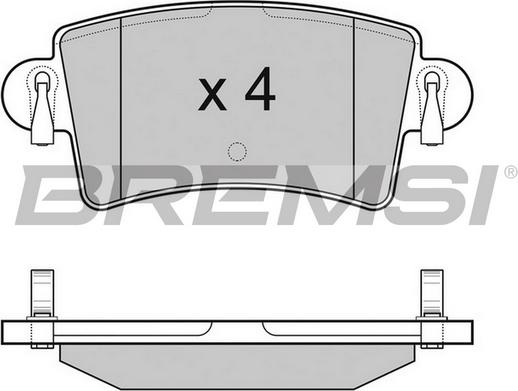 Bremsi BP3074TR - Kit pastiglie freno, Freno a disco autozon.pro