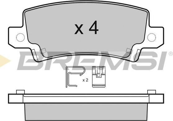 Bremsi BP3070 - Kit pastiglie freno, Freno a disco autozon.pro