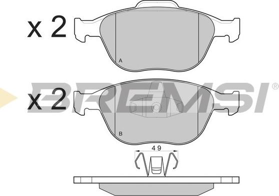 Bremsi BP3078 - Kit pastiglie freno, Freno a disco autozon.pro