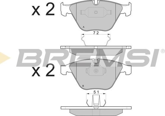 Bremsi BP3073 - Kit pastiglie freno, Freno a disco autozon.pro