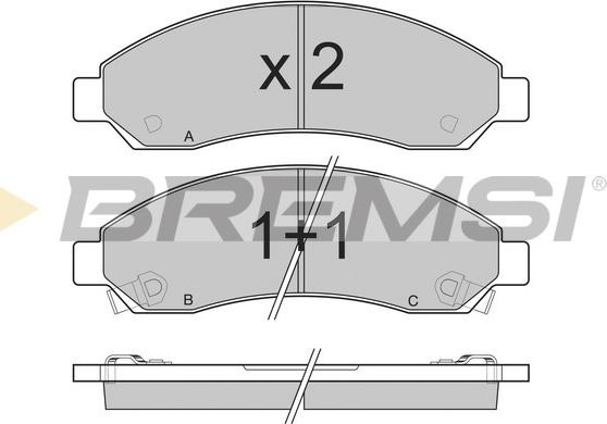 Bremsi BP3199 - Kit pastiglie freno, Freno a disco autozon.pro