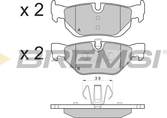 Bremsi BP3194 - Kit pastiglie freno, Freno a disco autozon.pro