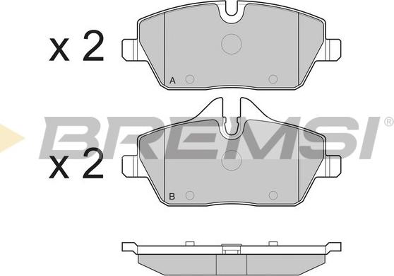 Bremsi BP3195 - Kit pastiglie freno, Freno a disco autozon.pro