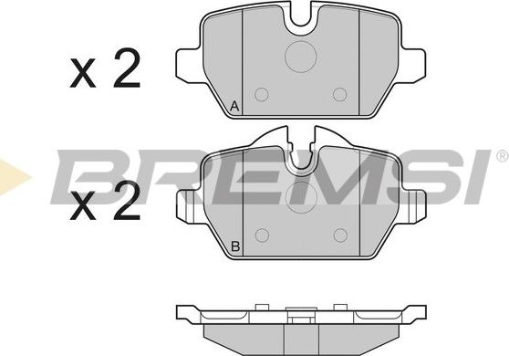 Bremsi BP3196 - Kit pastiglie freno, Freno a disco autozon.pro