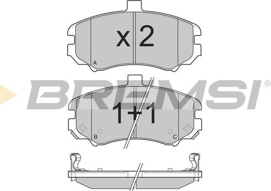 Bremsi BP3197 - Kit pastiglie freno, Freno a disco autozon.pro