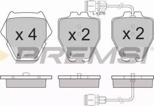 Bremsi BP3149 - Kit pastiglie freno, Freno a disco autozon.pro