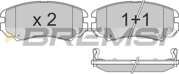 Bremsi BP3146 - Kit pastiglie freno, Freno a disco autozon.pro