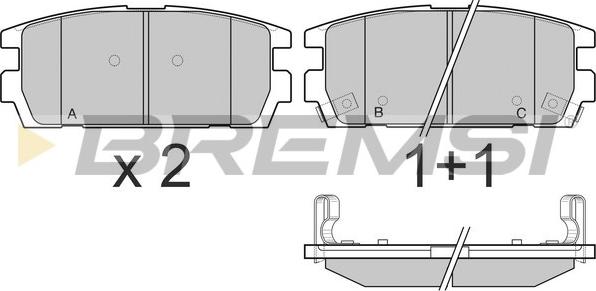 Bremsi BP3143 - Kit pastiglie freno, Freno a disco autozon.pro