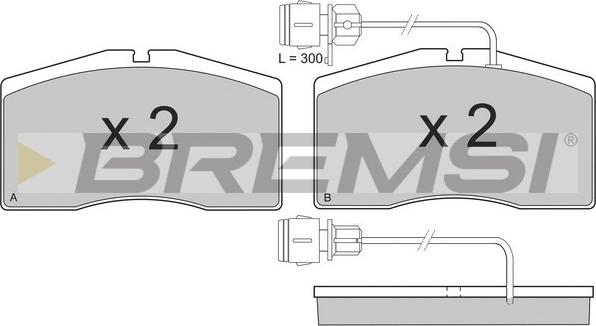 Bremsi BP3152 - Kit pastiglie freno, Freno a disco autozon.pro