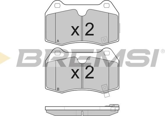 Bremsi BP3165 - Kit pastiglie freno, Freno a disco autozon.pro