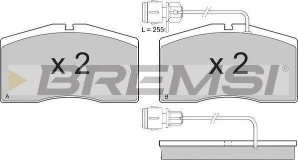 Bremsi BP3160 - Kit pastiglie freno, Freno a disco autozon.pro