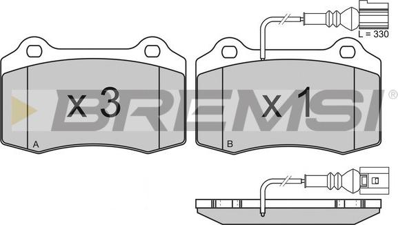 Bremsi BP3161 - Kit pastiglie freno, Freno a disco autozon.pro