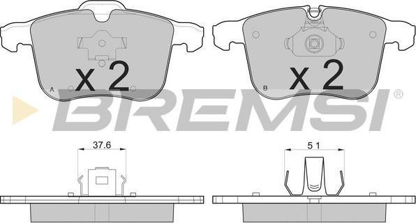 Bremsi BP3109 - Kit pastiglie freno, Freno a disco autozon.pro