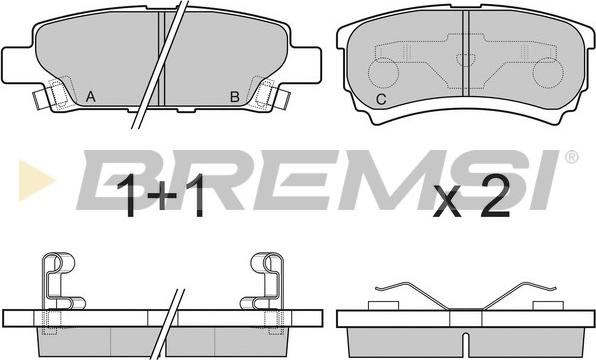 Bremsi BP3106 - Kit pastiglie freno, Freno a disco autozon.pro