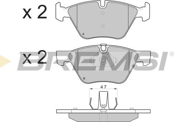 Bremsi BP3108 - Kit pastiglie freno, Freno a disco autozon.pro