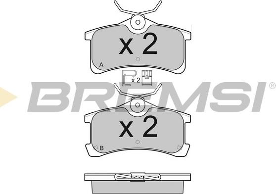 Bremsi BP3107 - Kit pastiglie freno, Freno a disco autozon.pro