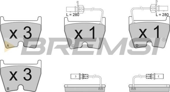 Bremsi BP3114 - Kit pastiglie freno, Freno a disco autozon.pro