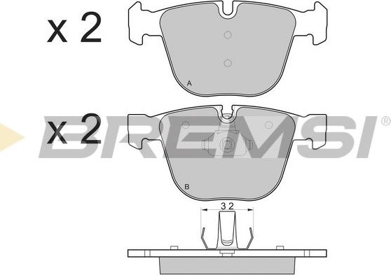 Bremsi BP3115 - Kit pastiglie freno, Freno a disco autozon.pro