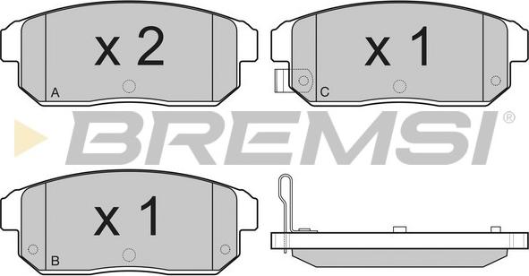 Bremsi BP3184 - Kit pastiglie freno, Freno a disco autozon.pro