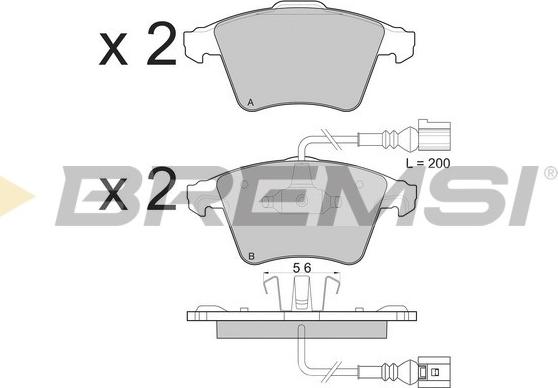 Bremsi BP3134 - Kit pastiglie freno, Freno a disco autozon.pro