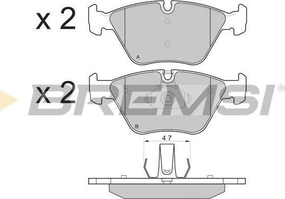 Bremsi BP3135 - Kit pastiglie freno, Freno a disco autozon.pro