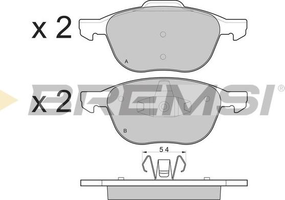 Bremsi BP3133 - Kit pastiglie freno, Freno a disco autozon.pro