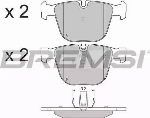 Bremsi BP3129 - Kit pastiglie freno, Freno a disco autozon.pro