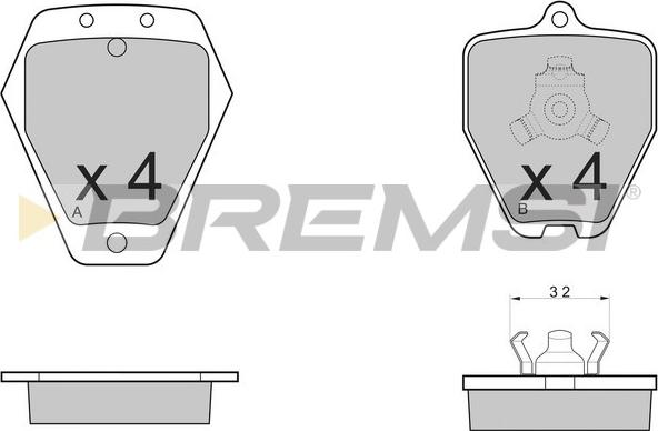 Bremsi BP3120 - Kit pastiglie freno, Freno a disco autozon.pro