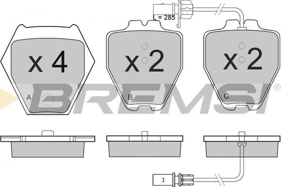 Bremsi BP3121 - Kit pastiglie freno, Freno a disco autozon.pro