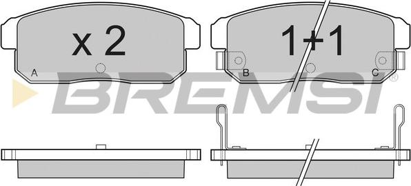 Bremsi BP3171 - Kit pastiglie freno, Freno a disco autozon.pro