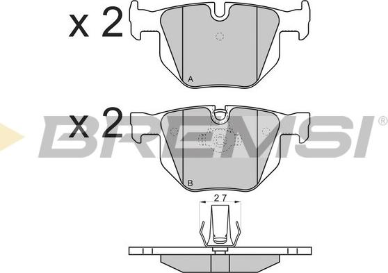 Bremsi BP3173 - Kit pastiglie freno, Freno a disco autozon.pro