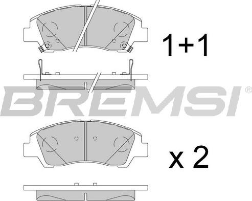 Bremsi BP3893 - Kit pastiglie freno, Freno a disco autozon.pro