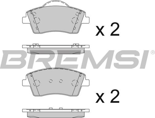 Bremsi BP3845 - Kit pastiglie freno, Freno a disco autozon.pro