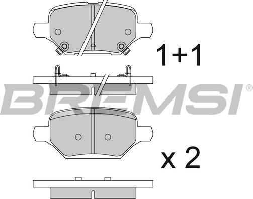 Bremsi BP3840 - Kit pastiglie freno, Freno a disco autozon.pro