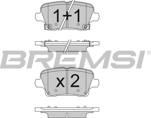 Bremsi BP3841 - Kit pastiglie freno, Freno a disco autozon.pro