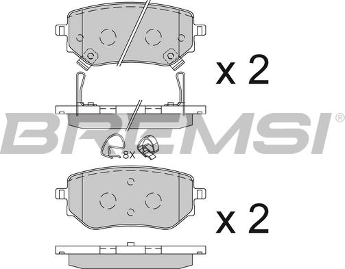 Bremsi BP3843 - Kit pastiglie freno, Freno a disco autozon.pro