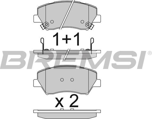 Bremsi BP3842 - Kit pastiglie freno, Freno a disco autozon.pro