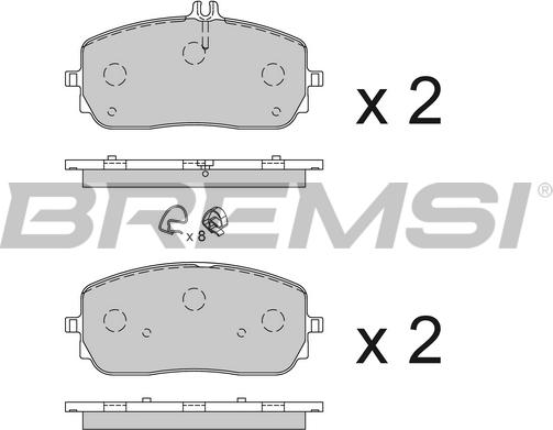 Bremsi BP3854 - Kit pastiglie freno, Freno a disco autozon.pro