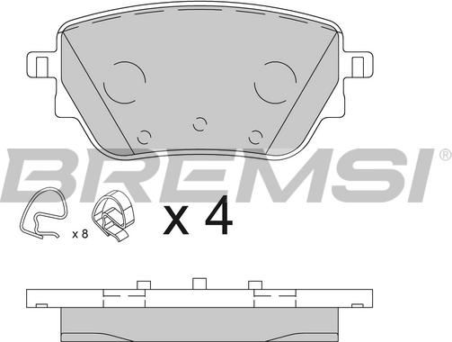 Bremsi BP3855 - Kit pastiglie freno, Freno a disco autozon.pro